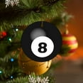 thumbnail image 4 of Christmas Ceramic Ornament Billiards Gift Double-Sided Ceramics Ornaments Pool Ball Billiards Eight Ball Collectible Present Gift Xmas Tree Decoration Christmas Ornament for Family Sister Friend, 4 of 8
