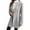 #0185-Gray, variant on Uootdi Women's Grey Mid-Long Herringbone Jackets Stand Collar Single Breasted Tweed Pea Coats Fall Winter Jacket Outwears