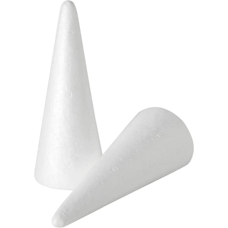 Styrofoam Cone 12 Inch X 4 Inch Bulk-White