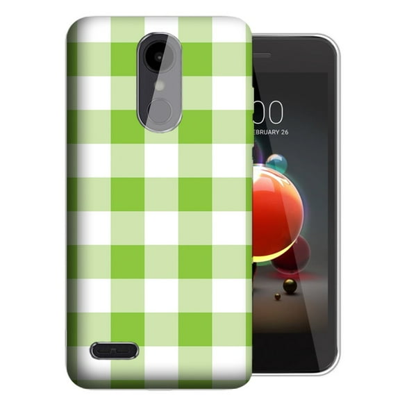 MUNDAZE LG K40 X420 Green Plaid Design Phone Case Cover