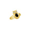 thumbnail image 6 of RYLOS Rings for Women 14K Yellow Gold CAT Ring Oval 7X5MM Gemstone &  Sparkling Diamonds October Cabochon Onyx Jewelry Size 8, 6 of 7