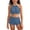 00-Blue71, variant on Tiijoy Girls' Bikini Sets 2 Piece Halter Top Shorts Swimsuit Bathing Suit, Sizes 12-16