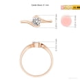 thumbnail image 5 of ANGARA Natural Semi Solitaire Diamond Bypass Ring in 14K Rose Gold for Women (Size-5.1mm| Color-I-J| Clarity-I1-I2) | April Birthstone, Anniversary, Jewelry Gift for Women | Natural Diamond Ring, 5 of 9