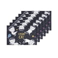 thumbnail image 4 of MKHERT Funny Cartoon Cats Kittens Astronaut in Space Placemats Table Mats for Dining Room Kitchen Table Decoration 12x18 inch,Set of 6, 4 of 4