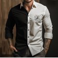 thumbnail image 1 of Camisa de hombre con gráficos geométricos, imagen HD, suave y cómoda, camisa de manga larga, diseño de moda transpirable, 1 of 6