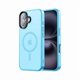thumbnail image 1 of HAYAN Compatible with iPhone 16 Plus Bumper case Fits MagSafe 10FT Drop Resistant Matte Skin Feeling Shockproof Back Cover Fits iPhone 16 Plus Phone Cases 6.7", Hot Blue, 1 of 1