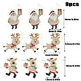 thumbnail image 6 of GCVIZUSO Christmas Decorations Indoor Clearance! Christmas Tree Hanging Ornaments,Christmas Tree Decorations Santa Claus Snowman Reindeer Wooden Pendant Home Decoration Pendant 9pcs, 6 of 6