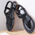 thumbnail image 5 of Juebong Sandals clearance Thong Flat Sandals, Casual T Strap Dress Sandals, Adjustable Ankle Buckle Dress Thong Sandals with Strappy for Women Summer Wedding, 5 of 5