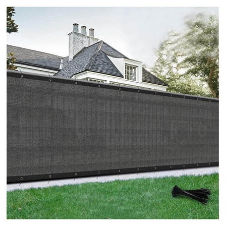 Privacy Fence Screen 6' x 44' Heavy Duty Mesh Fence Net Cover with Grommets for Patio Porch Pool Backyard Outdoor Chain Fence, Dark Grey (Customized) 6'x44' Custom Size Dark Gray