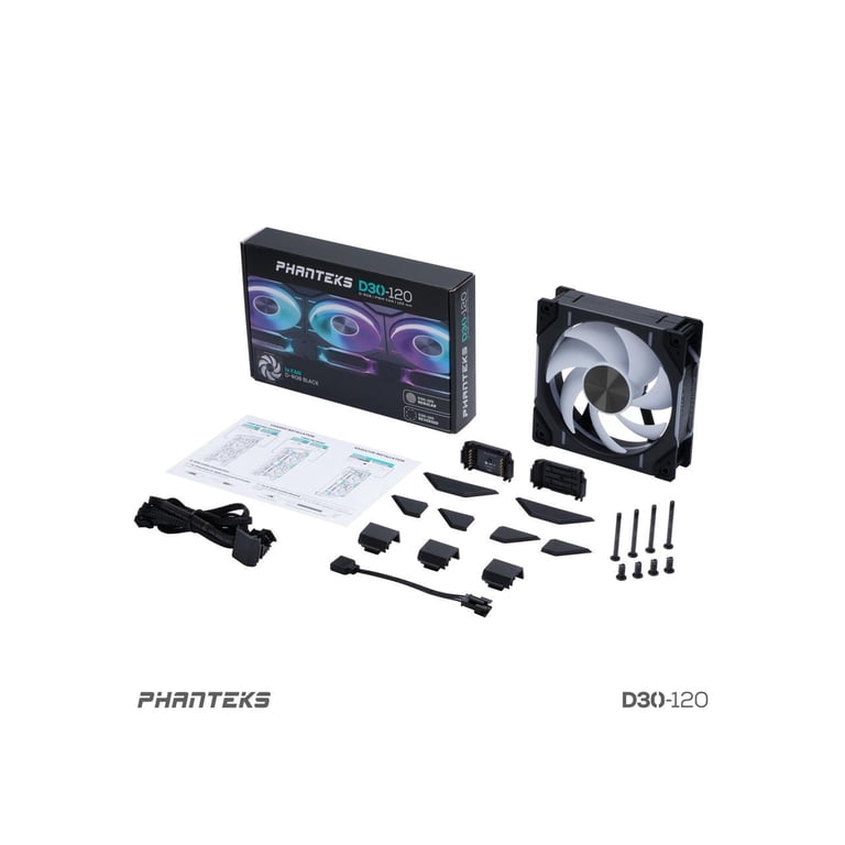 Phanteks D30-120 DRGB PWM FAN, Premium D-RGB Performance Fan, ARGB