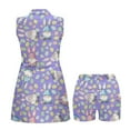 thumbnail image 5 of COEQINE Easter Egg Leprechaun Purple Print Tennis Dress for Women Sleeveless Soft Lightweight Exercise Dresses with Pockets and Shorts V-Neck Quick Dry Golf Outfits with 2 Pieces, 2XL, 5 of 7