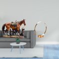 thumbnail image 2 of Estante con escultura ecuestre de resina, decoración artística para el hogar, figura de animal, soporte metálico para botellas, organizador para ofici, 2 of 8