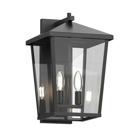 

Laurentian 2 Light Sconce - Black with Clear Glass