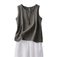 thumbnail image 4 of ChoXxx Women's Plus Size Sleeveless Loose Fit Camisole Tank Summer Dark Gray XL, 4 of 7
