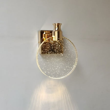

MIDUO LED Round Wall Light 3 Color Dimmable Wall Makeup Light Gold