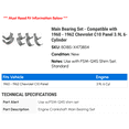 thumbnail image 2 of Main Bearing Set - Compatible with 1960 - 1962 Chevy C10 Panel 3.9L 6-Cylinder 1961, 2 of 2