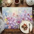 thumbnail image 3 of Placemats Set of 4, Full Abstract Plant Placemats Set of 4, Blue Daisy Spring Cute Flowers Tablemats Placemat Table Decoration for Kitchen Table Dinner Party Home Decor Indoor Outdoor 13x19 Inch, 3 of 8
