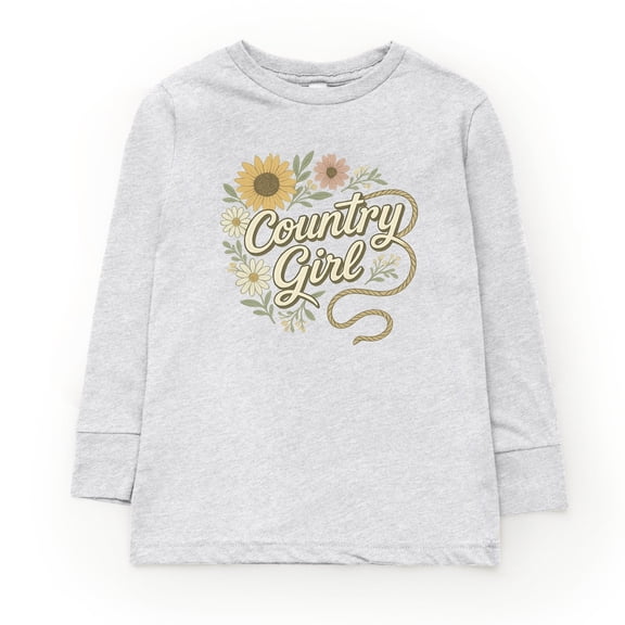 Country Girl Rope Watercolor - Youth Long Sleeve Graphic T-Shirt