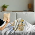 thumbnail image 3 of Landscape Soft Flannel Fleece Throw Blanket, Fine Art Drawing of Desert City, Cozy Plush for Indoor and Outdoor Use, 50" x 70", White Multicolor, by Ambesonne, 3 of 5