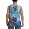 thumbnail image 4 of Fotbe Men's Dandelion Hot Air Balloon Print Men's Sleeveless Muscle Tank Tops Casual T-Shirts for Gym Workout Beach-XX-Large, 4 of 8