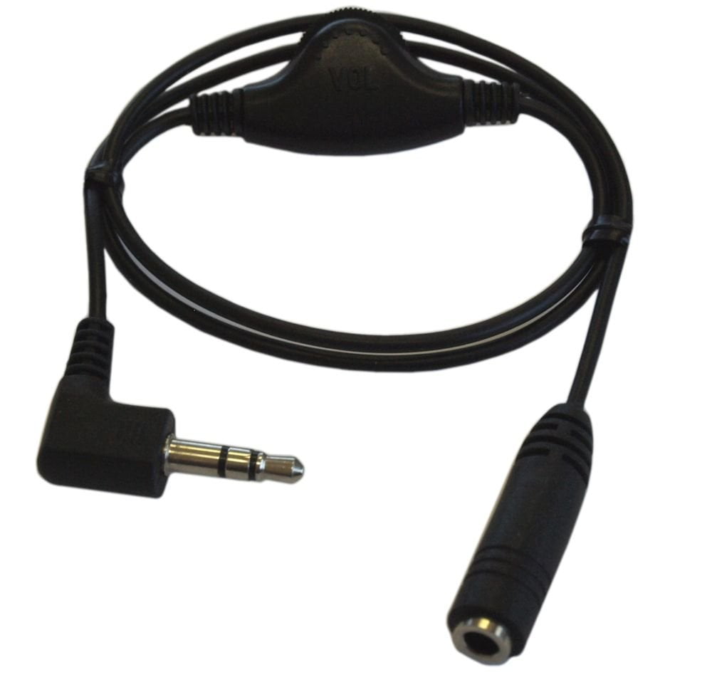 My Cable Mart 10inch 3.5mm inLine Volume Control Adapter for Headphone, Black