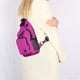 thumbnail image 5 of Bolsa cruzable ajustable fucsia, bolso convertible de hombro para el pecho con múltiples bolsillos, mochila multifuncional doble, bolso de hombro para ocio, tela de Oxford, mujeres, 5 of 6