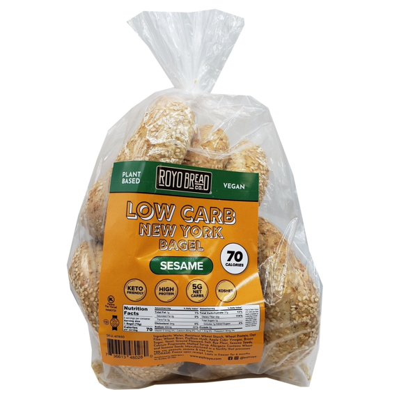Royo Bread Co Low Carb New York Bagels (6 Bagels) Flavor: Sesame