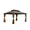 Brown#6, variant on Backyard Gazebos 10' X 14' Hardtop Gazebo Permanent Outdoor Gazebo with Galvanized Steel Double Roof, Aluminum Frame, Curtains and Netting for Patio Lawn and Garden, Gray,Waterproof Gazebos