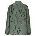 thumbnail image 6 of Bxsruta Tops for Women, Loose Printed Long Sleeve Imitation Linen Shirt Vintage Floral Button Casual Blouse, 6 of 7