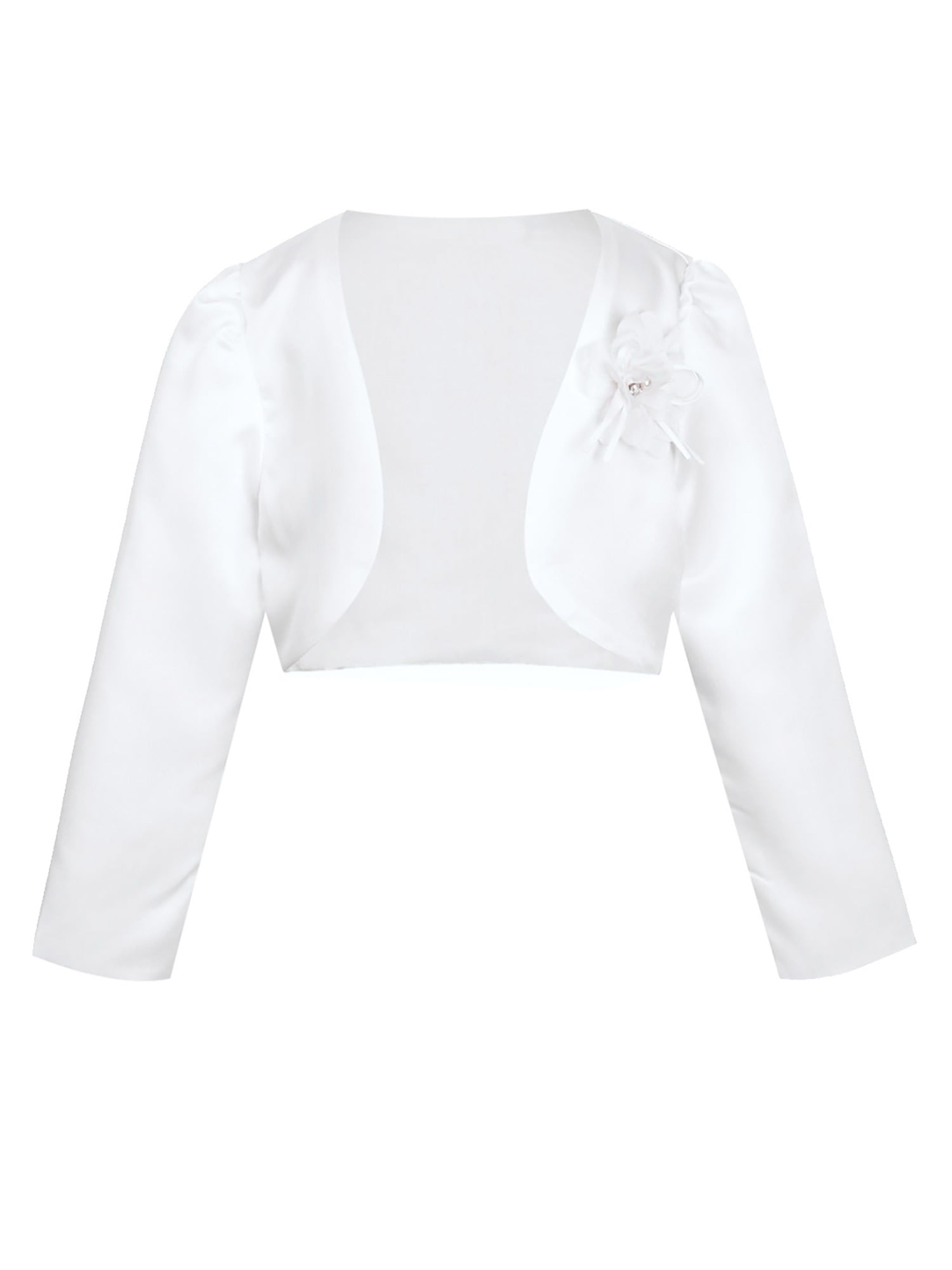 Girls Bolero Shrugs Long Sleeve Cotton Cardigan Jacket Sweater for Little Girls Hot Dress Cover up