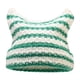 thumbnail image 5 of Gorro de invierno para mujer, moderno, único, informal, cómodo, versátil y cálido para otoño. Blanco Verde, 5 of 9