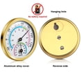 thumbnail image 4 of 3 Pieces Mini Thermometer Hygrometer Indoor Outdoor Thermometer Wireless Temperature Humidity Monitor Gauge Temperature Monitor for Home Wall Room Incubator Tank (Gold), 4 of 7