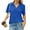 02# Blue, variant on Banded Bottom Polo Shirts For Women Short Sleeve V Neck Collared Business Casual Dressy Tops,Wine L