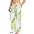 thumbnail image 2 of Sigee Frogs and Dragonflies Print Men's Pajama Pants - Soft Lounge Sleep Bottoms with Elastic Waistband and Pockets-Large, 2 of 9