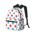 thumbnail image 2 of Fotbe Red Blue Polka Dots Lightweight Casual Laptop Backpack for Men and Women, Daily use Waterproof backpack, Backpack for College, 2 of 8