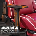 thumbnail image 6 of Ergonomic Gaming Chair with Footrest for Adults Big and Tall Leather Computer Desk Chair with Headrest Adjustable Lumbar and Armrest 400LBS Load Swivel Video Game Office Chair, Red, 6 of 7