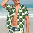 thumbnail image 7 of Fuzoiu Happy Watermelon Print Hawaiian Shirt for Men, Summer Beach Casual Short Sleeve Button Down Shirts, Men’s Beach Summer Shirts with Pocket,Small, 7 of 7