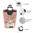 thumbnail image 4 of XMXY Bunny Funny Easter Rectangular Laundry Basket Organizer , Collapsible Folding Tall Clothes Hampers for Laundry with Handles, 4 of 6