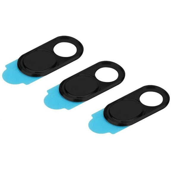 3pcs Metal Lens Cap Webcam Cover Protection Cover Anti-Hacker Protection Privacy Security Suitable for Smartphones Tablets Desktops Laptops(Black)