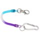 thumbnail image 4 of Silver Tone Carabiner Hook Lobster Clasp Spring Stretchy Coil Key Chain Cord, 4 of 5
