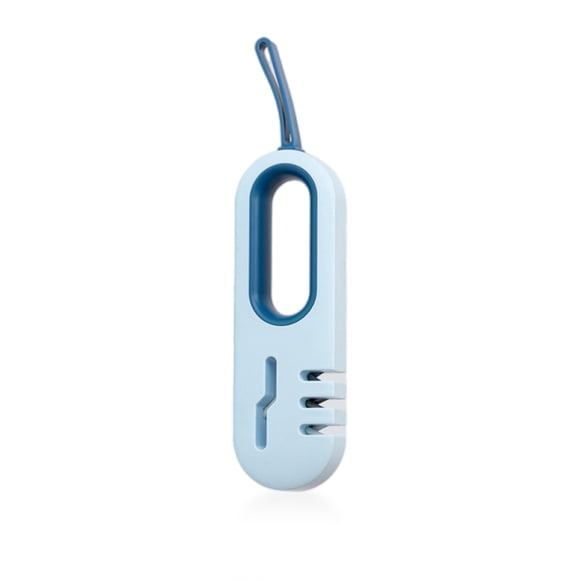 Aiguiseur de Cuisine Portable en Pierre de Lactosérum Réutilisable Filetage Métal Camping Professionnel Pierre de Taille Barbecue Restaurant Fournitures Bleu