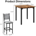 thumbnail image 2 of BAXLUXE 5-Piece Dining Set, 4-Person Kitchen Dining Table Set, Kitchen Dining Table with 4 Velvet-Upholstered Chairs, Suitable for Kitchens, Dining Rooms, Apartments, and Breakfast Nooks, Brown/Gray, 2 of 8