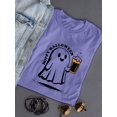 thumbnail image 3 of Hoppy Halloween Beer Ghost Graphic - Women's T-shirt, 3 of 4