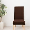 thumbnail image 5 of Nkmbld Chair Covers for Dining Room, High Stretch Chair Slipcovers with Elastic Bottom, Machine Washable Furniture Protector Cover for Home Decor, Brown, 5 of 8