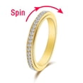 thumbnail image 1 of Fidget Anxiety Ring Drive Away Your Anxiety Stainless Steel Spinner Fidget Band Rings Cubic Zirconia Relieving Anxiety Rings Gold 9, 1 of 6