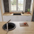 thumbnail image 4 of Black Matte 27" x 18" Fireclay Undermount / Drop In Firelcay Kitchen Sink, 4 of 11