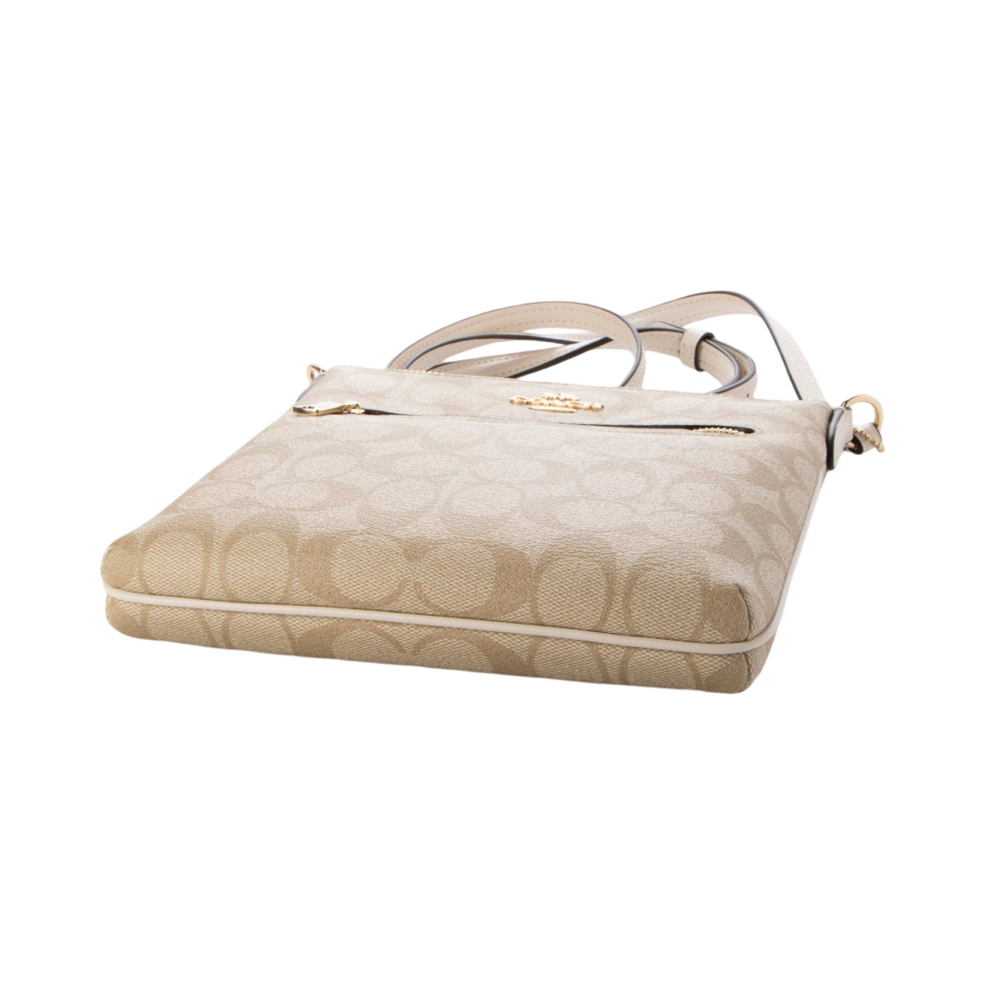 バッグ COACH Signature zip file xbody Coach Women's Mini Rowan File Top Zip Crossbody Bag in Signature