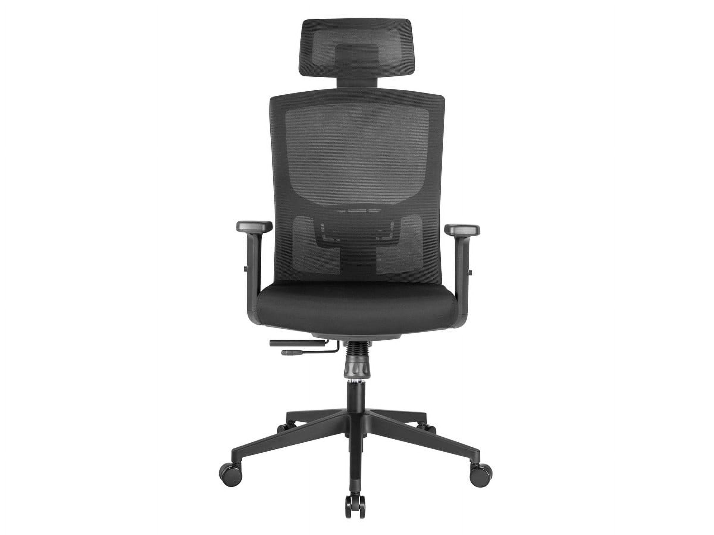 Monoprice WFH Ergonomic Office Chair withFoam Seat, Adjustable Headrest, Lumbar Support, Armrests, Backrest - Workstream Collection