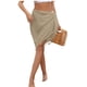 thumbnail image 3 of Minnieouse de mujer de poliéster Portátil Casual Bohemio Tamaño libre Romántico Transpirable Verano Playa Jugando Faldas Caqui Type2 NO2, 3 of 6