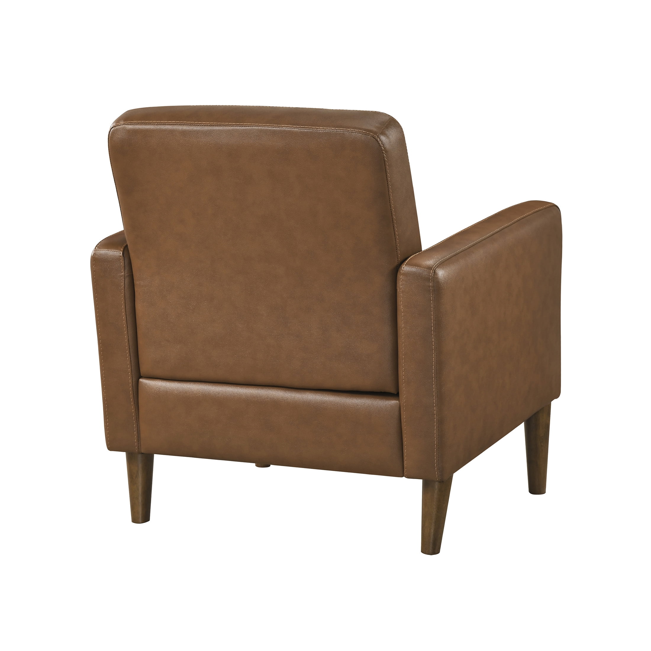 OakvillePark Noma Contemporary Tufted Leather Match Accent Chair, Camel